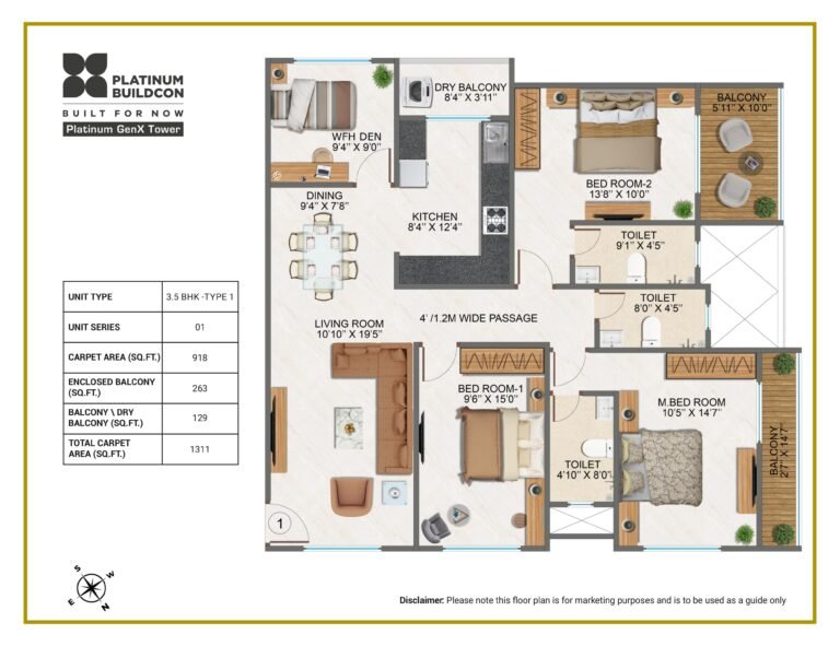 3 BHK Carpet
